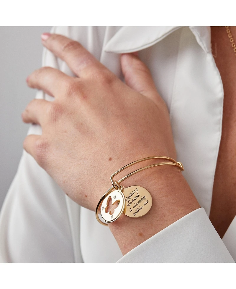 Alex and Ani Hidden Message Butterfly Affirmation Bangle