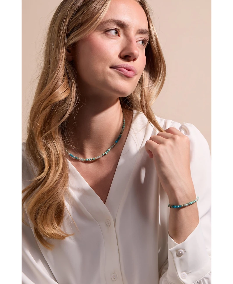 Alex and Ani Turquoise Ombre Semi-Precious Beaded Bracelet