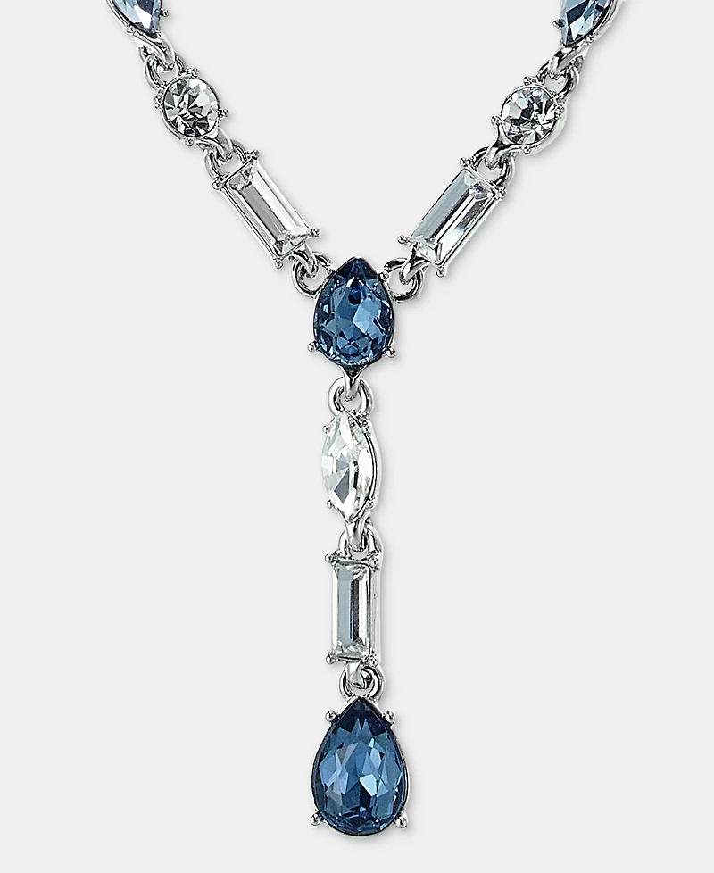 Givenchy Crystal Lariat, 16" + 3" Extender Necklace