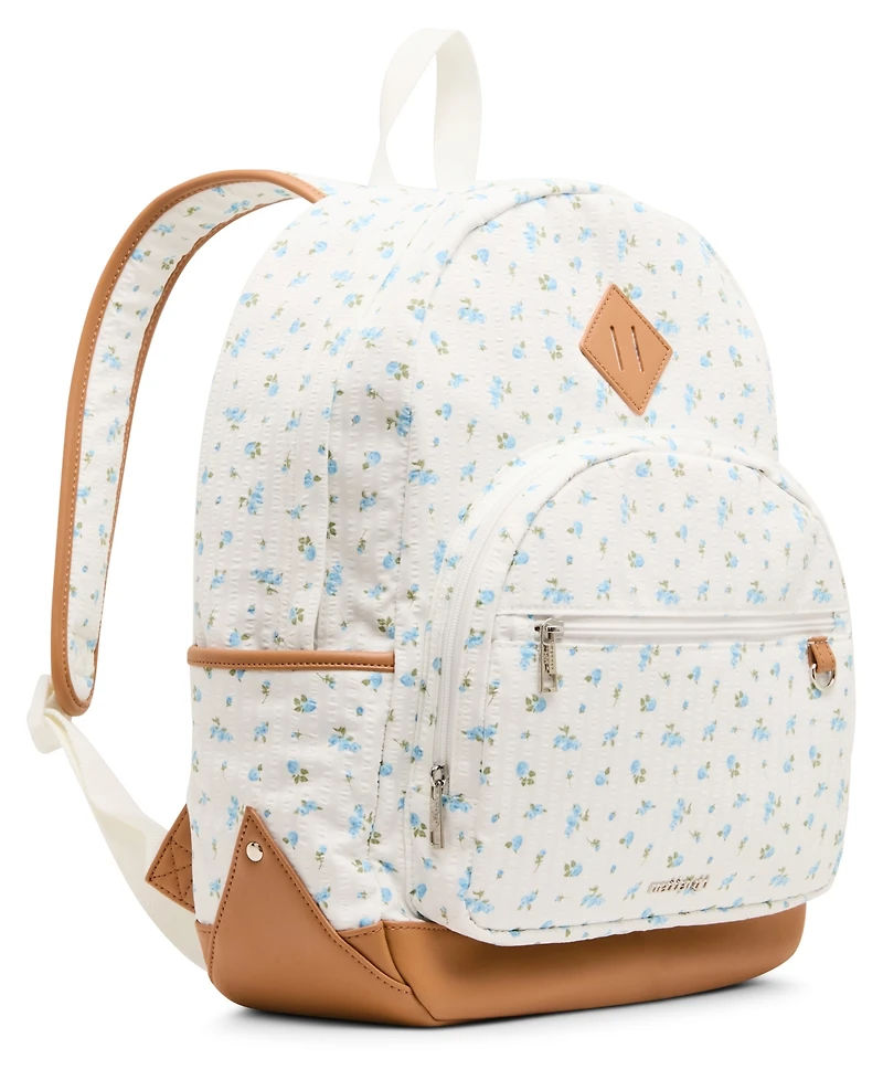 Madden Girl Lynxss Seersucker Dome Medium Backpack and Lunchbox Set