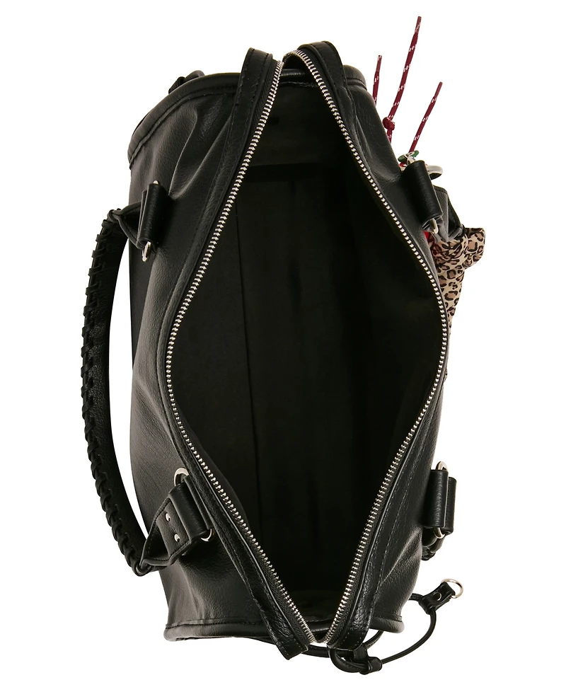 Madden Girl Vander Medium Scarf Detail Bowler Handbag