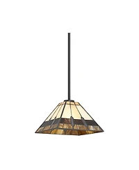 Robert Louis Tiffany Estele Wide Art Glass Mini Pendant Light