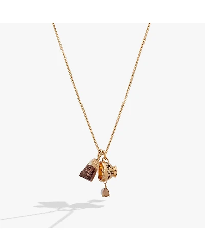 Alex and Ani Spill the Tea' Cup and Tea Bag Charm Pendant Necklace