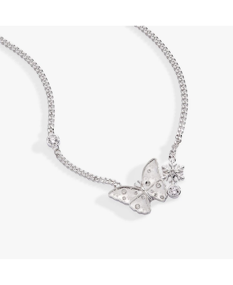 Alex and Ani Glass Butterfly Inline Necklace