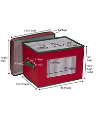 Household Essentials Champagne Flute Storage Box, Windowed Front Panel