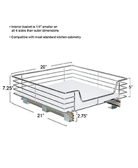 Household Essentials Glidez Steel Pull-Out Storage Organize