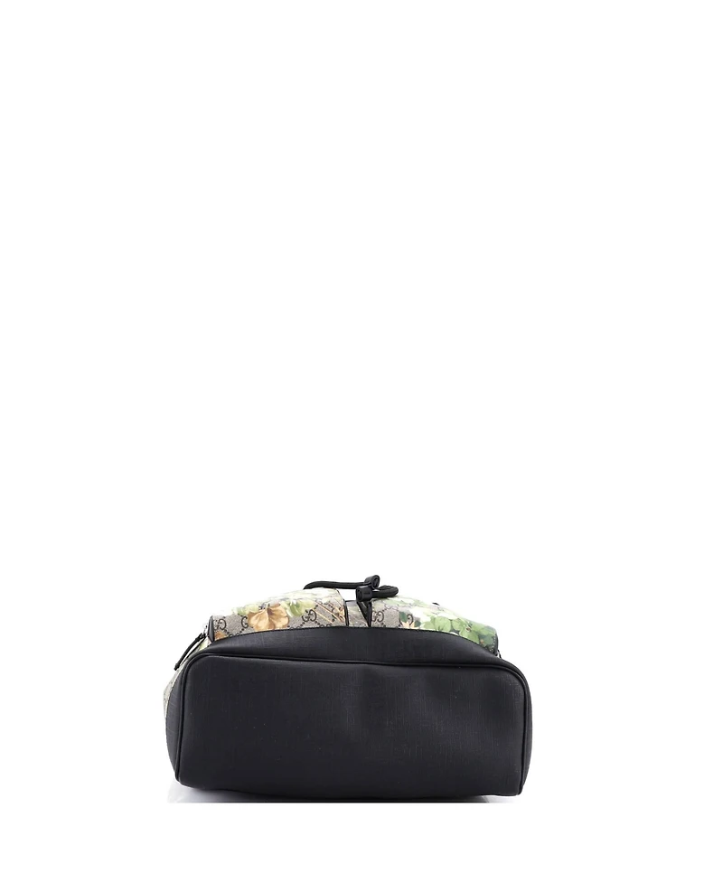 Pre-Owned Gucci Buckle Backpack Blooms Print Gg Coated Canvas and Leather