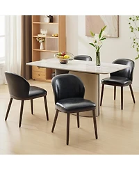 gaomon Set of 4 Modern Upholstered Kitchen Chairs with Ergonomic Support