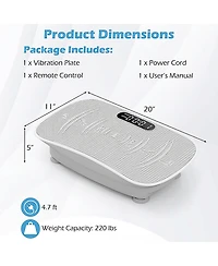 Sugift 20 in Multi-Mode Vibration Platform for Full-Body Home Workouts