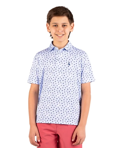 Tailorbyrd Boys Vintage Stars Printed Performance Polo