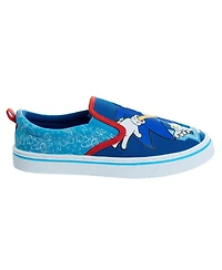 Sonic The Hedgehog Little Boys Slip On Canvas Sneakers Comfort Fit Casual Wear