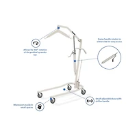 Invacare Hydraulic Patient Lift, Lightweight Transfer Chair With 450 lb Capacity and Safe Bent Mast