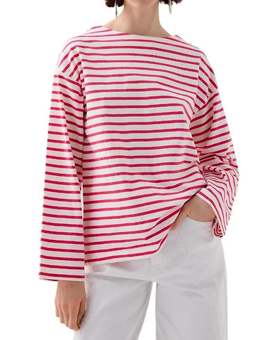 Scalpers Women's Stripes Label Ls Tee