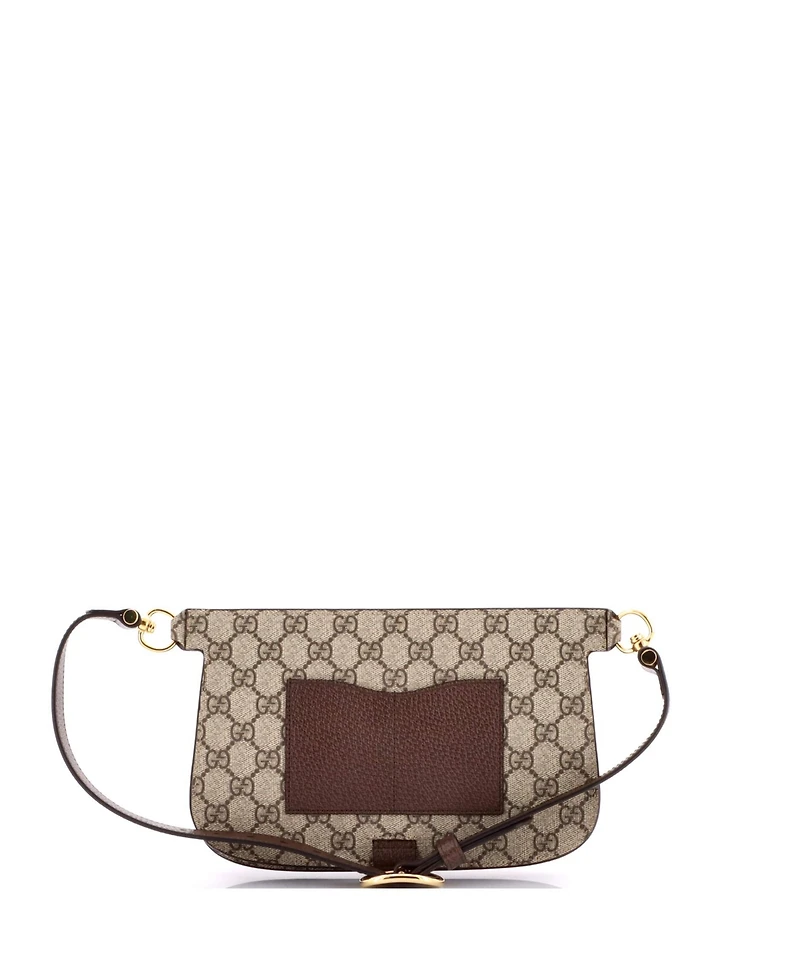 Pre-Owned Gucci Blondie Flap Pocket Belt Bag Gg Coated Canvas