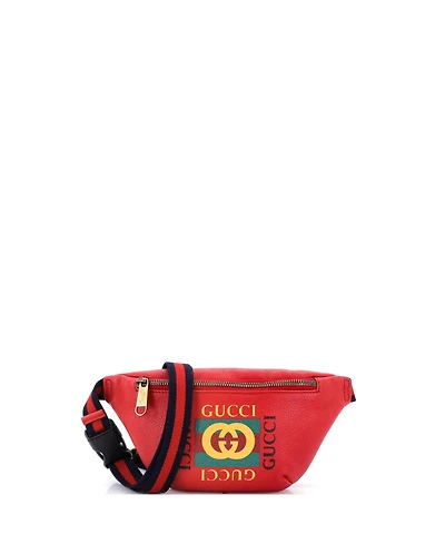 Pre-Owned Gucci Small Logo Belt Bag Printed Leather
