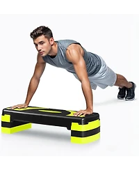 Zeny 31 Aerobic Step Platform, Adjustable Exercise Workout Stepper with Stable Risers, Stand Up Steppers for Exercise at Home, Fitness Equipment