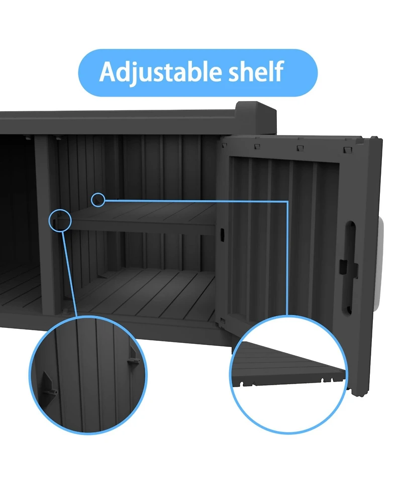 Clihome 120 Gallon Shoe Storage Cabinet with 3 Doors