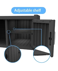 Clihome 120 Gallon Shoe Storage Cabinet with 3 Doors