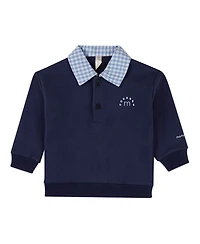 MeMoi Little & Big Boys Gingham Collared Sweatshirt