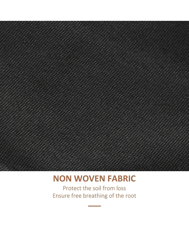 Outsunny 4-Tier Raised Garden Bed with Non-Woven Fabric,