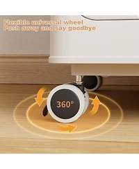 gaomon 2 Pack Rolling Laundry Hamper with Lid, Collapsible Plastic Clothes Basket with Wheels