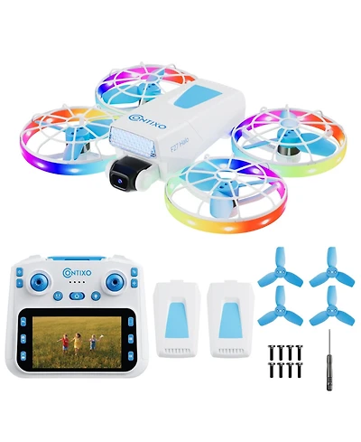 Contixo F27 Halo Mini Foldable Drone with Screen Remote, Led Lights, 720P Camera