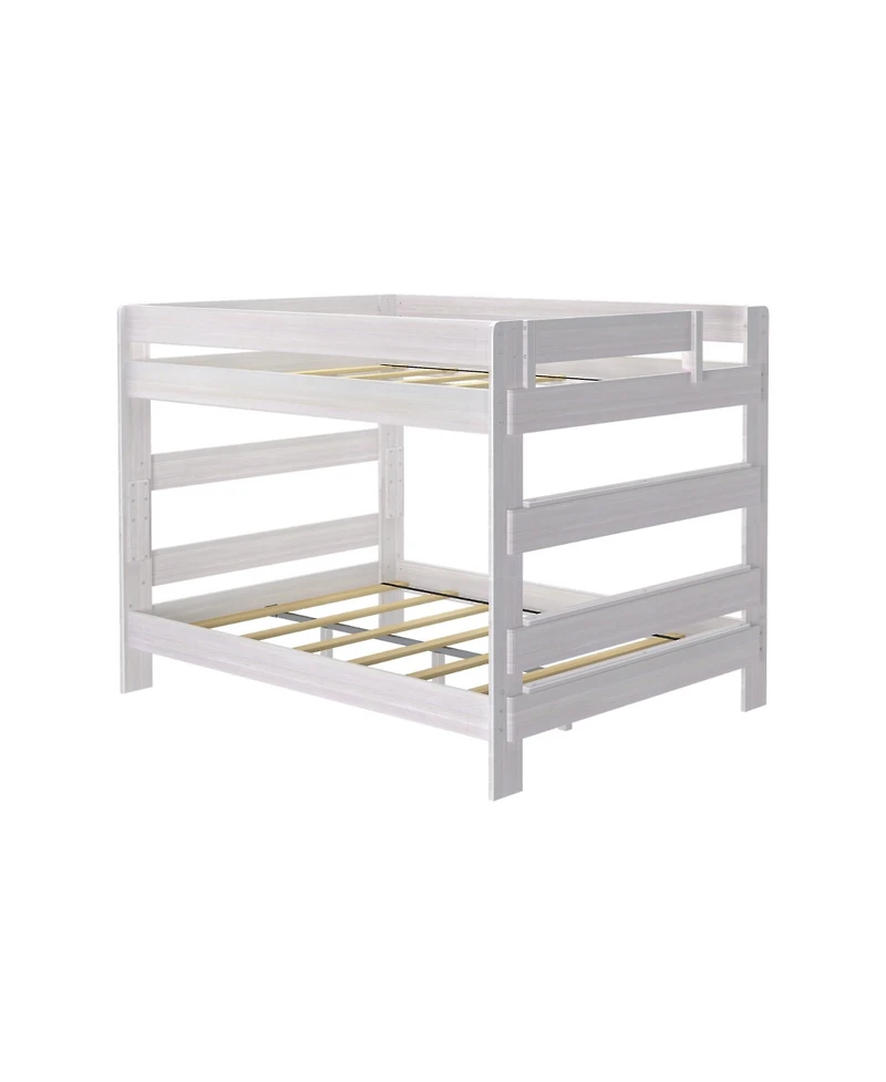 Max and Lily Farmhouse Bunk Bed for Kids Solid Wood