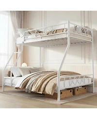 gaomon Bunk Bed Heavy Duty Metal with Ladder and Safety Rails, No Box Spring Required