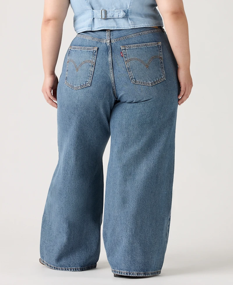 Levi's Plus Mid-Rise Wide-Leg Baggy Jeans