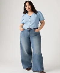 Levi's Plus Mid-Rise Wide-Leg Baggy Jeans