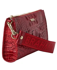Brahmin Adia Croc-Embossed Small Zippered Wristlet
