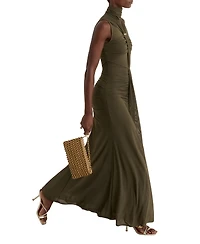 Reiss Women's Ruched Sleeveless Maxi Dress