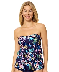 Island Escape Women's Tiered Printed Tankini Top, Macy's Exclusive