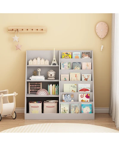 Rainsken Kids Bookshelf and Toy Storage Organizer