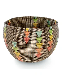 African Modern, Prism Triangles Deep Storage Bowl Basket