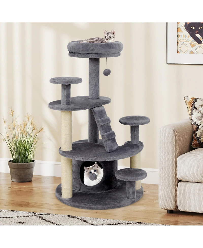 Cozito Cat Tower 40 in Multi-Level with Condo and Climbing Ladder