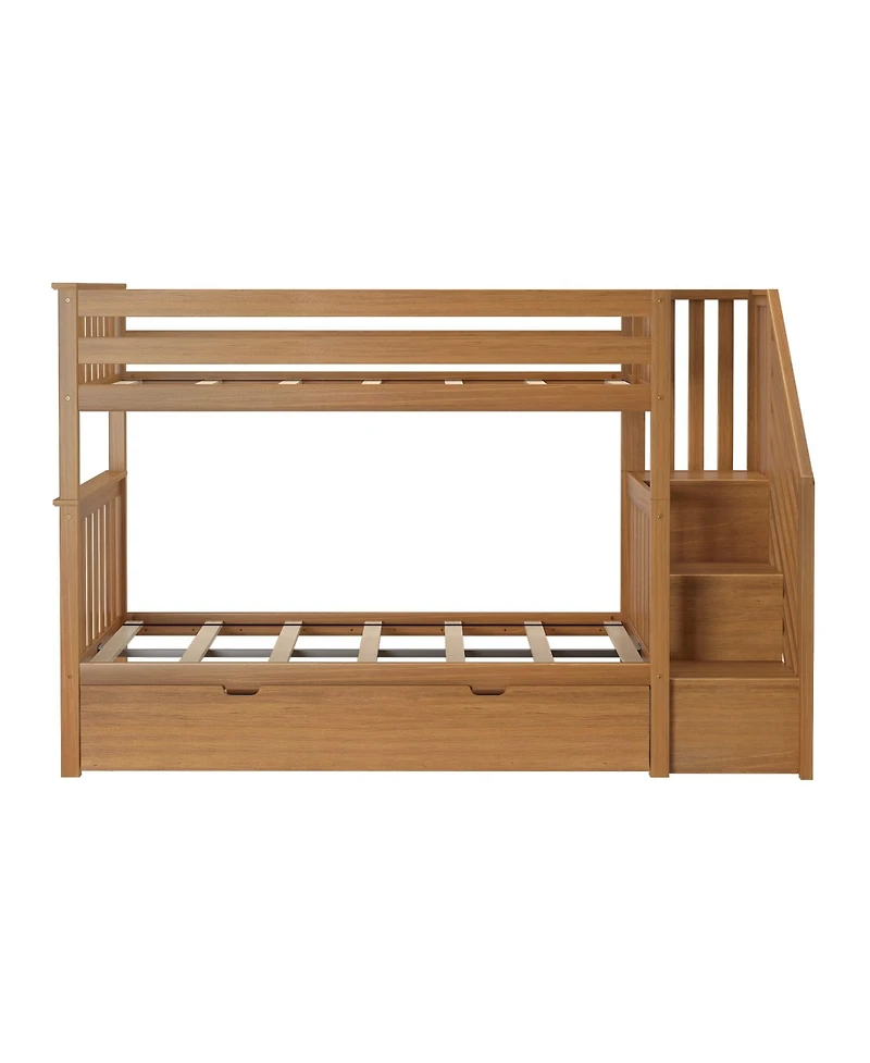 Max & Lily Twin over Staircase Bunk with Trundle
