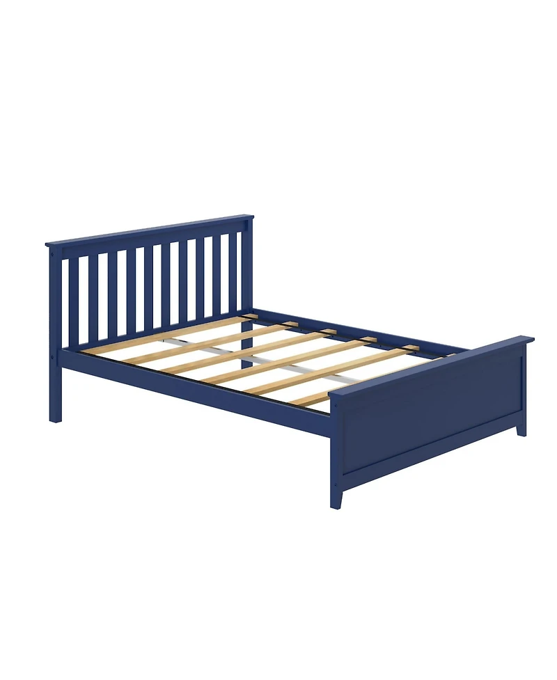 Max & Lily Bed Frame with Headboard, Solid Wood Platform for Kids