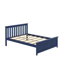Max & Lily Bed Frame with Headboard, Solid Wood Platform for Kids