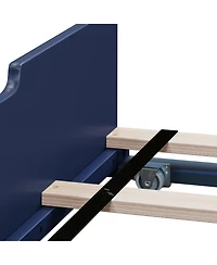 Max & Lily Bed Frame with Trundle, Classic Solid Wood Platform Storage