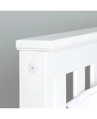 Max & Lily Bed Frame with Headboard, Solid Wood Platform for Kids