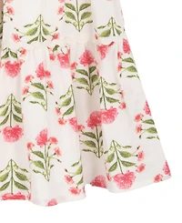 Rare Editions Girls' 7-16 Block Print Smoked Dress