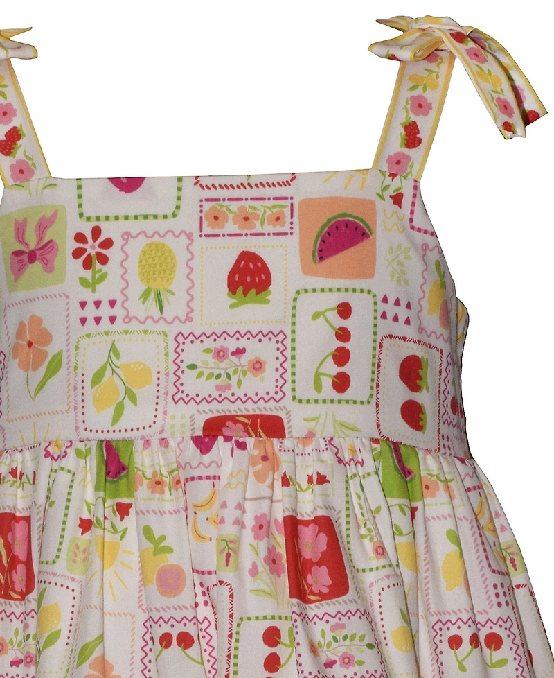 Bonnie Jean Toddler Girls' 2T-6X Tile Printed Dress