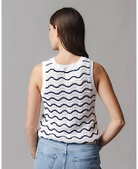 Hope and Henry Little Big Girls' Organic Eyelet Tank Short Set