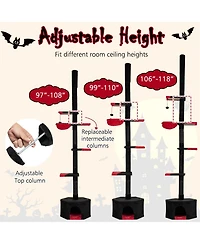 Cozito Floor to Ceiling Cat Tree 97-118 in Gothic 5-Tier with Condo