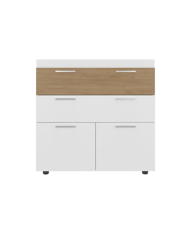 Fm Furniture Vangoh Modern Storage Cabinet with Drawers and Concealed Storage