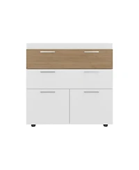 Fm Furniture Vangoh Modern Storage Cabinet with Drawers and Concealed Storage