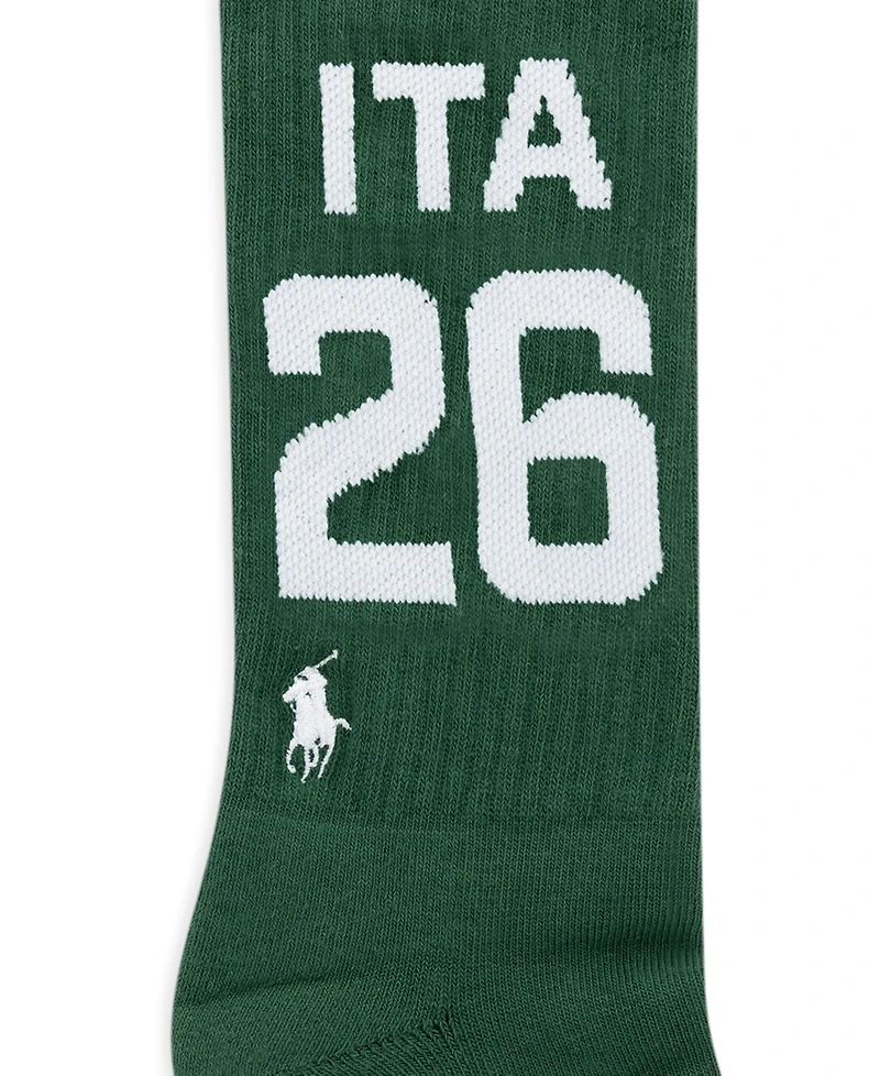 Polo Ralph Lauren Men's Embroidered Country Italia Crew Socks