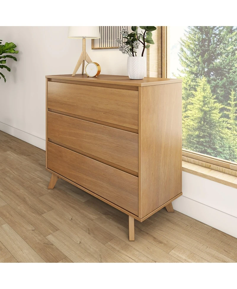 Max and Lily Solid Wood Scandinavian Drawer Dresser