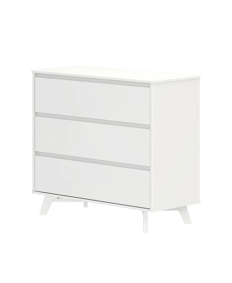 Max and Lily Solid Wood Scandinavian 3 Drawer Dresser